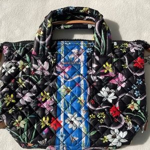MZ Wallace Eden Floral Print Small Sutton Quilted Oxford Nylon Crossbody Bag